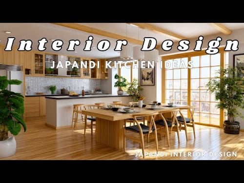 Japandi Kitchen Interior Design | Natural Wood Cabinets for a Calm Modern Home