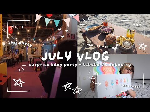 july vlog π birthday month, fiance planned a surprise, unboxing labubu - did i get the secret?β¨