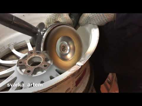 Welding a cast wheel