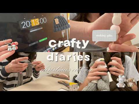 crafting for 20+ hours 🎄 making gifts, crocheting, sculpting