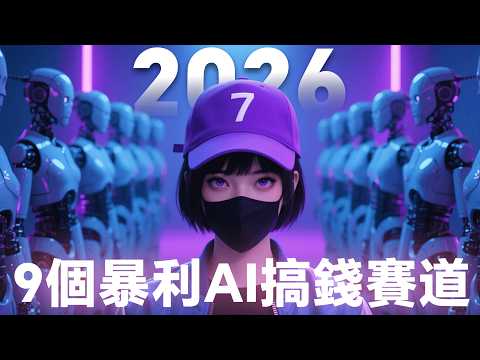 【爆肝100小時】2026年最適合普通人的9個搞錢賽道,全部可以用AI實現,每天工作4小時,月入1w美金,未來 5 年最有幸福感的商業模式