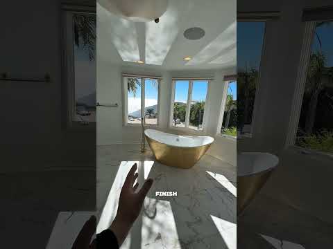 This luxury bathroom comes with views!