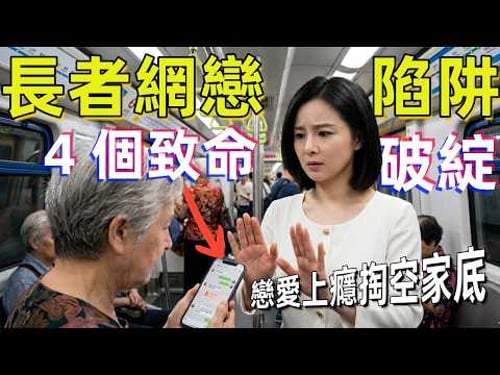 網戀陷阱圍剿長者!「戀愛上癮」直接掏空家底! 4個致命破綻即刻識破!#廣東話#反詐騙 #碰瓷黨 #提防騙子#新型掉錢包陷阱#藥房防騙#長者情騙#長者情騙#香港骗局#充電寶騙局#生活黑客