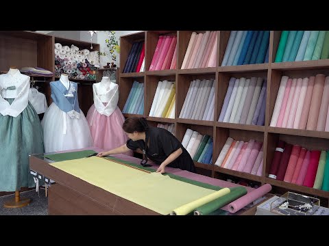 Beautiful colors! Process of Making Beautiful 'Hanbok'. Korea's Traditional Clothing