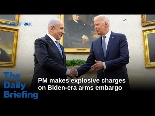 PM makes explosive charges on Biden-era arms embargo