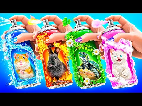 4 Стихии стоят домики для животных! Огонь, вода, воздух, земля!