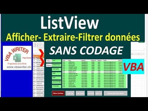 VBA ListView/ Filtrer Extraire Afficher les Données dans la ListView/ Sans Codage_82.VbaWriter.ch