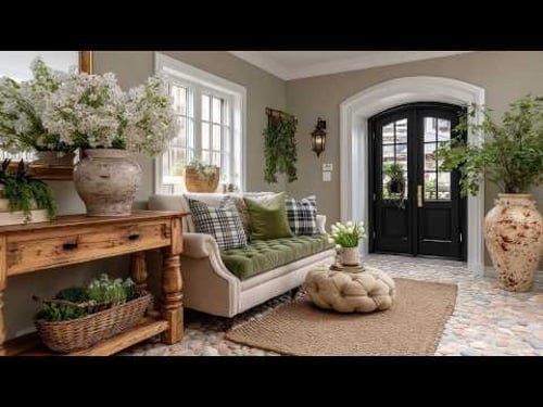 Stunning Farmhouse Decor | Green and Cream & Timeless Rustic Style