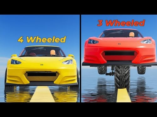 3-Wheeled Car vs Normal Car - Beamng drive