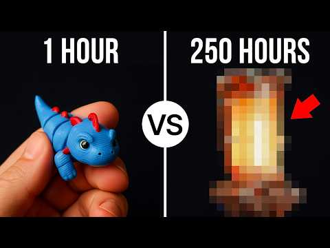 1 Hour vs. 250 Hour 3D Prints!