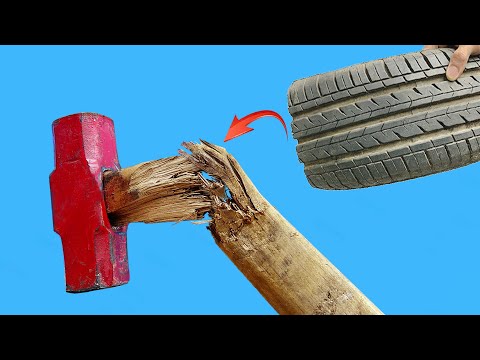 Never throw away old tires! I will show you how to make a hammer handle from a super durable tire