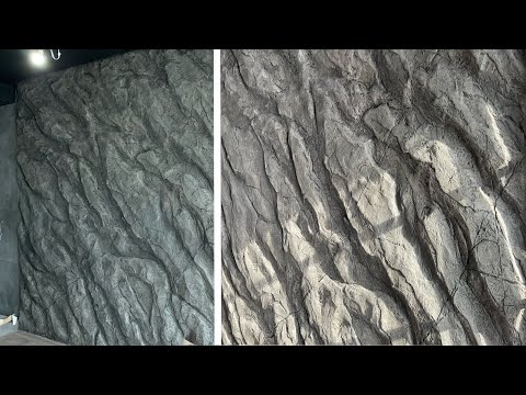 Скала в интерьере из плиточного клея!