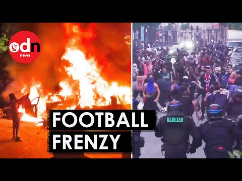 Wild Footage of Champions League Celebrations Turning to Violent Chaos in France