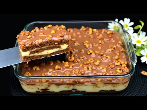 The best homemade cake without baking! No flour in 5 minutes!