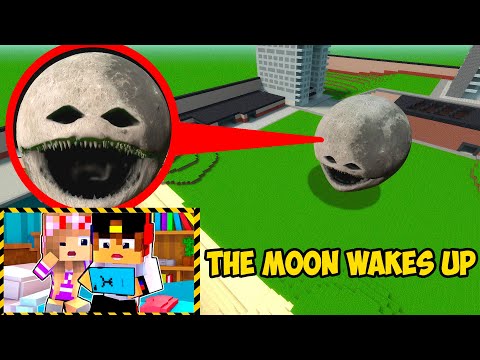MY DRONE CAUGHT THE MOON WAKES UP IN REAL LIFE! MINECRAFT GIRL VIDEO