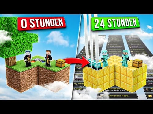 WIR SPIELEN 24 STUNDEN MINECRAFT SKYBLOCK (XXL ALLE ACHIEVEMENTS)