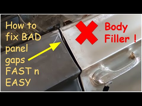 How to Fix BAD body panel gaps FAST n EASY - Metal finish - NO body filler ! D I Y Auto Restoration