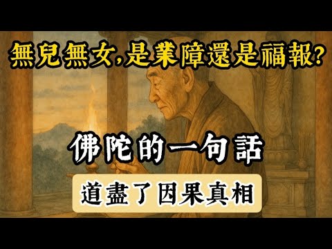 無兒無女,是業障還是福報?佛陀的一句話,道盡了因果真相 #佛法開示 #因果真相 #無兒無女 #福報與業障 #修行之道