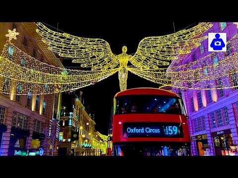 Christmas Decorations London Bond Street Luxury Shopping Festive Lights to ❄️ Snow in Covent Garden