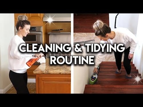 DAILY CLEANING & TIDYING ROUTINE **CLEANING MOTIVATION**