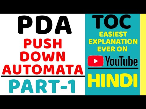 Pushdown Automata (PDA) Part-1 ll Theory Of Computation Explained in Hindi