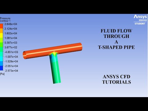 Fluid Flow through a T-Shaped Pipe | CFD Analysis | ANSYS Fluent | ANSYS CFD Tutorials