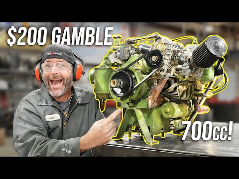 We Bought a GIGANTIC Twin Cylinder Engine from the Military Surplus Store and Supercharged It!