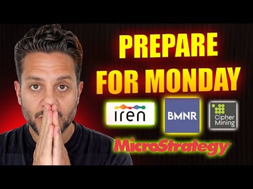 🚨 Watch Before Monday 9 30am! $IREN, $BMNR, $CIFR, $MSTR
