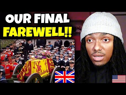 AMERICAN REACTS to Queen Elizabeth II Coffin Procession to Westminster Abbey