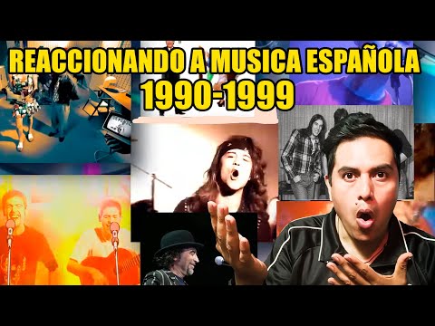 🇲🇽 🇪🇸🎸REACTING TO SPANISH MUSIC FROM 1990 TO 1999😃 Mexican reacts to Spain foreigner reaction