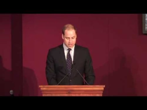 The Duke of Cambridge makes a speech at the End Wildlife Crime Conference