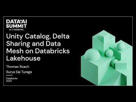 Unity Catalog, Delta Sharing and Data Mesh on Databricks Lakehouse