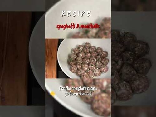 Spaghetti and meatballs YOU CAN’T GO WRONG WITH IT 😍🍝 #spaghetti #meatballs #easyrecipe #shorts