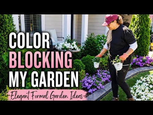 Color Blocking My Garden Beds 🌸| Elegant Formal Garden Design Ideas 4K