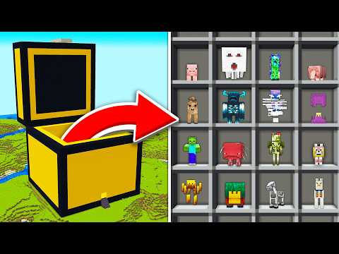 I Trapped EVERY Mob in a CHEST! (Minecraft Hardcore)