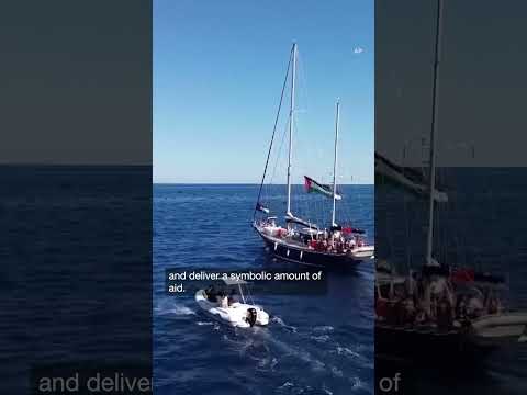 Israeli forces detain protestors as they seize Gaza-bound boat