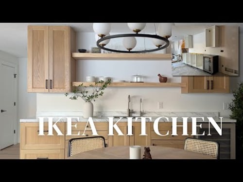 Budget Kitchen Build Using IKEA VEDHAMN Oak Cabinets | DIY Start to Finish