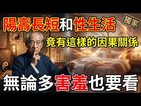 南懷瑾:性生活竟然決定壽命長短?別因害羞,錯過了這項“長壽運動”#南懷瑾 #中醫養生 #馬上風 #心肌梗塞 #健康 #長壽秘訣 #房中術 #道家養生