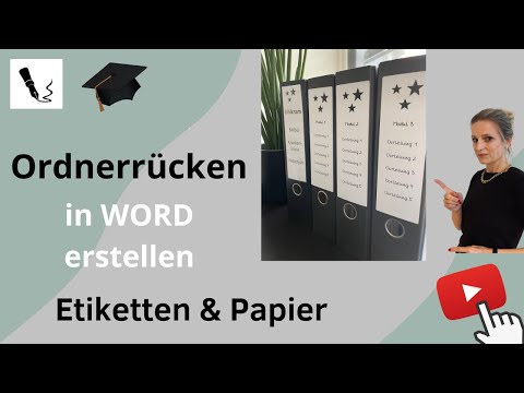Ordnerrücken in WORD erstellen - aus Papier und als Etikett - supereasy