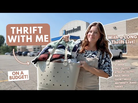 Finding EVERYTHING on my Thrift List | Thrift With Me | Thrift Haul Try On | Goodwill Thrift Haul