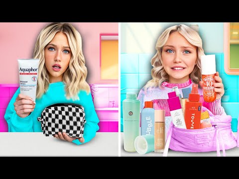 7 DAUGHTERS SWAP MAKEUP BAGS!! 👛💄