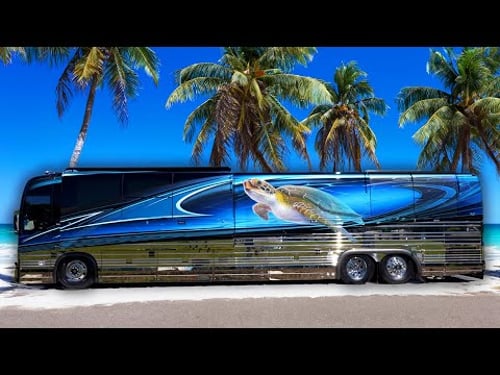 Tour of the Most Customized 20 Year Old Prevost Liberty Coach On The Road