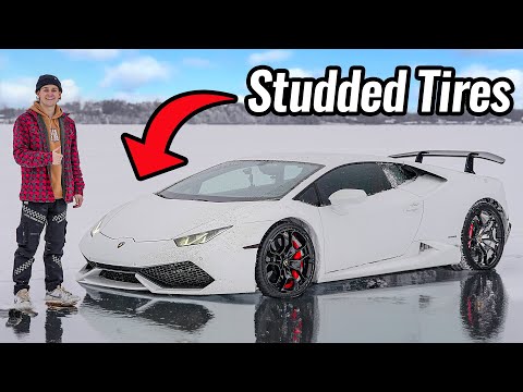 Lamborghini on Frozen Lake!