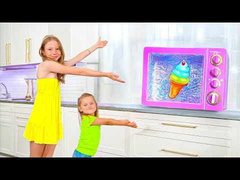 Nastya helps her mom with magical items