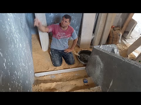 شرح مبسط عن كيفيه تركيب اول درجه رخام في السلم