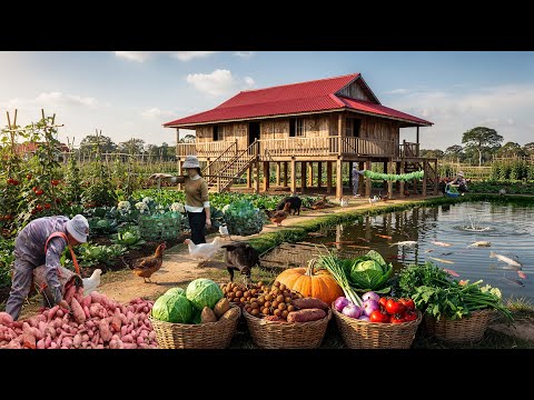 Life On The Farm: Bountiful Harvest, Gathering Various Agricultural Products To Sell at The Market