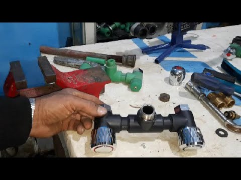 The invention of poor people How to make a water mixer at the lowest prices Isolated pieces They hav