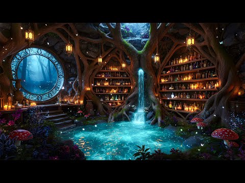 Magical Exotic Plants Astronomy Room 🌌 Space Cosmos Ambience & Fantasy Music to Sleep, Relax, Study