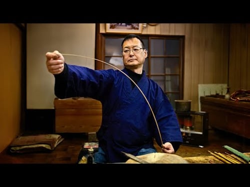 Process of Making Bamboo Fishing Rods. A Fishing Rod Master Craftsmen in Japan. (Kishu Herazao)