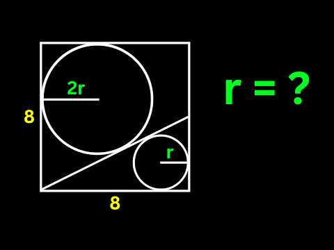 Find the radius 'r' | A Nice Geometry Problem | Math Olympiad